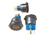 Buton metalic push antivandal cu led fara retinere IP65